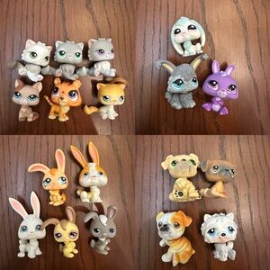 LPS lot bunnies, cats, & dogs